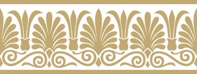 Poster Vector golden seamless classic greek ornament. Endless European pattern. Border, frame Ancient Greece, Roman Empire.. © Ana Lo