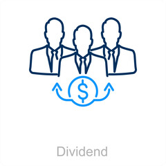 Dividend and rate icon concept 