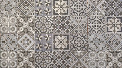 azulejos texture background with floral motifs wall tiles floor architecturally compelling mosaics...
