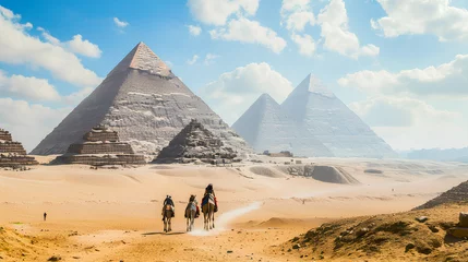 Foto op Canvas Great pyramid on a bright day, Egypt tourism concept © Stock Photo For You
