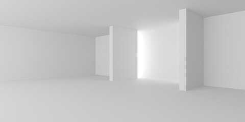 Fototapeta premium Empty Room. Abstract Futuristic Interior