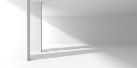 White Abstract Modern Architecture Interior Background