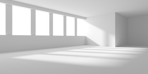 Obraz premium Empty Room. Abstract Futuristic Interior