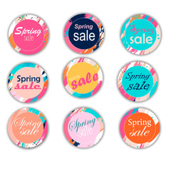 creative spring sale sticker set030124