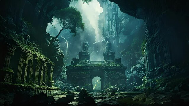 Immerse yourself in a realm of ethereal mysticism as ancient ruins resonate with a sense of otherworldliness.