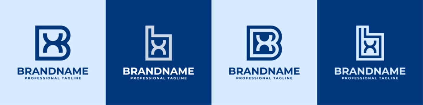 Letter BX Logo Set, suitable for business with XB or BX initials