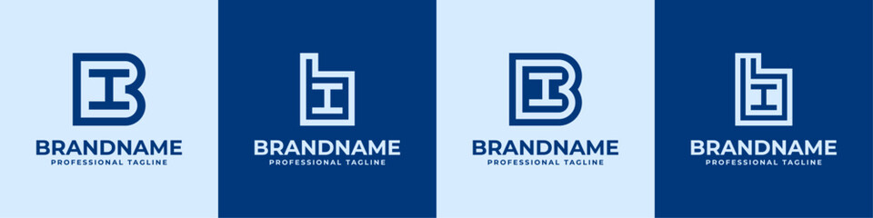 Obraz premium Letter BI Logo Set, suitable for business with IB or BI initials