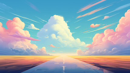 Pastel color of sky background illustration graphic design, generative ai