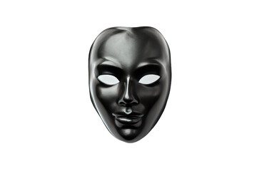 Premium Black Fashion Mask Display Isolated on Transparent Background