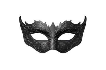 Trendy Black Reusable Mask Isolated on Transparent Background
