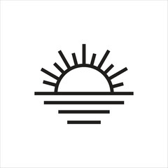 sunrise vector icon line template
