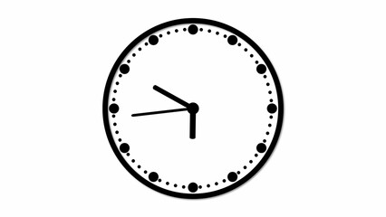 Simple black clock icon on a white background.