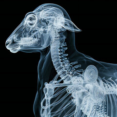 electric sheep, X-ray vision of a sheep