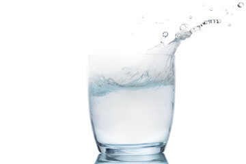 Refreshing Glass of Water Illustration Isolated on Transparent Background