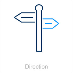 Direction and map icon concept