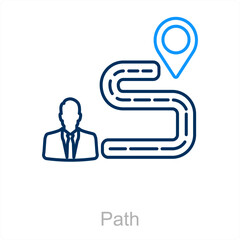 Path and map icon concept