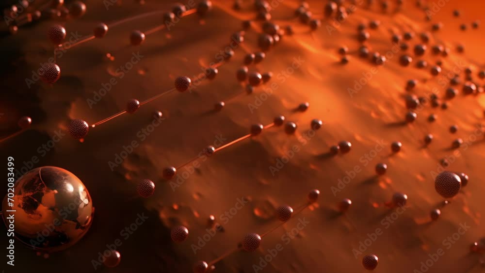 Poster a macro of a crisprcas9 geneediting complex, highlighted against the red backdrop of mars, represent