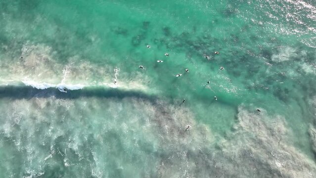 surfing perth beach waves sea surfers australia drone