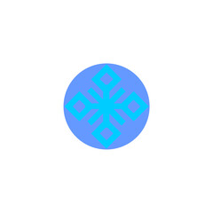 snow flake with circle background background