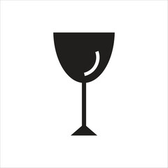 wine glass vector icon line template