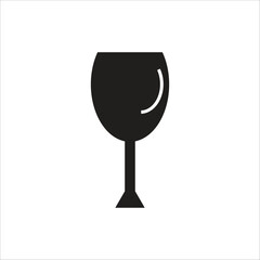 wine glass vector icon line template