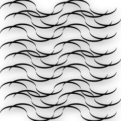 Fototapeta premium black and white waves