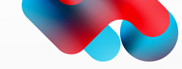 Gradient Geometry. Minimalist Fusion of Lines and Circles, Crafting Serene, Captivating Abstract Background