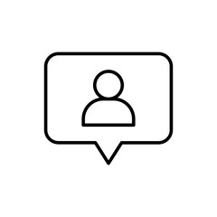 Follower notification outline icons, minimalist vector illustration ,simple transparent graphic element .Isolated on white background