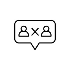 Followers people outline icons, minimalist vector illustration ,simple transparent graphic element .Isolated on white background