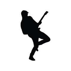 band guitarist silhouette design illustration