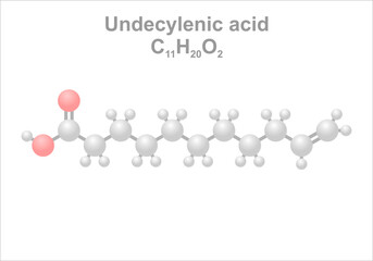 Undecylenic acid . Simplified scheme of the molecule.