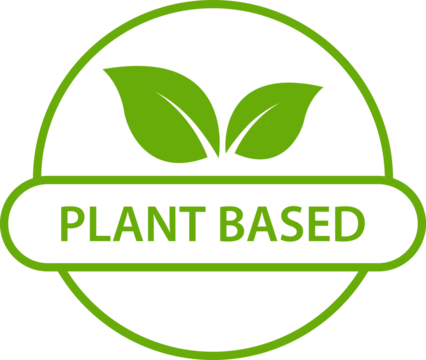 Plant based icon healthy food symbol vegan badge, vegetarian sign