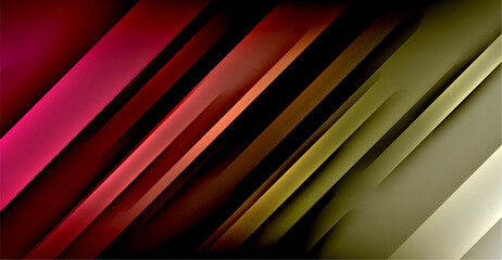 Obraz premium Dynamic Bright Colorful Lines, Shadow Style Stripes Geometric Vector Illustration For Wallpaper, Banner, Background, Card, Book Illustration, landing page