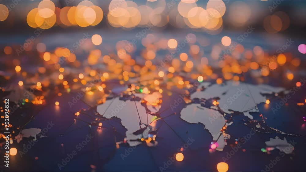 Poster closeup of a map with pins marking different cultural festivals and events around the world.