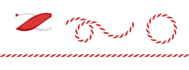 Ensemble de brosses à corde. Illustration vectorielle de modèle sans couture de corde.