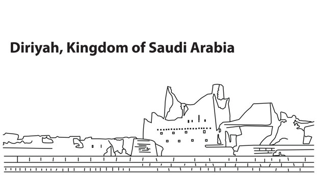 Diriyah, Kingdom of Saudi Arabia. City in a desert. Saudi Arabia celebrates February 22 of each year as Founder&rsquo;s Day
