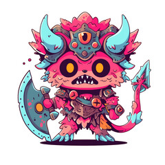 Cool chibi knight character illustration for your t-shirt design