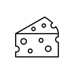 Cheese outline icons, food minimalist vector illustration ,simple transparent graphic element .Isolated on white background