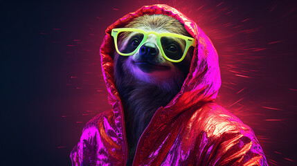 Realistic lifelike sloth