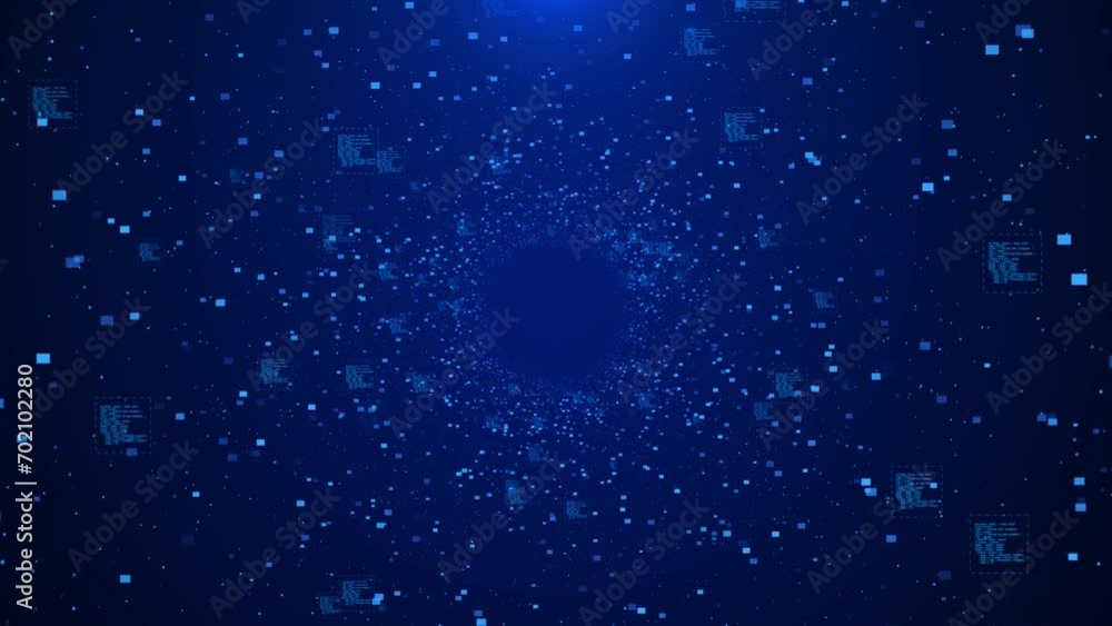 Poster blue digital cyberspace digital data network connections. transfer digital data hi speed internet, f