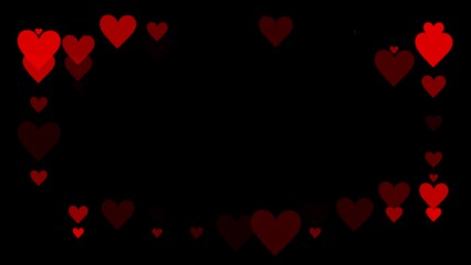 Animated hearts animation, 4k
