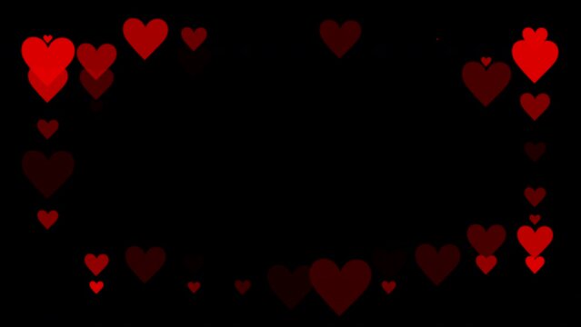 Animated hearts animation, 4k