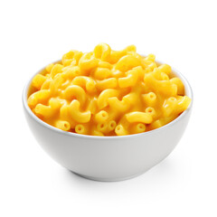 bowl of macaroni on isolate transparency background, PNG