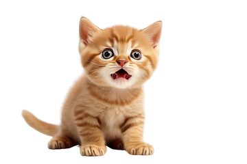 funny kitten. isolated on transparent background,png file