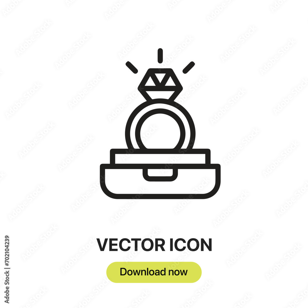 Poster ring icon vector. linear-style sign for mobile concept and web design. ring symbol illustration. pix