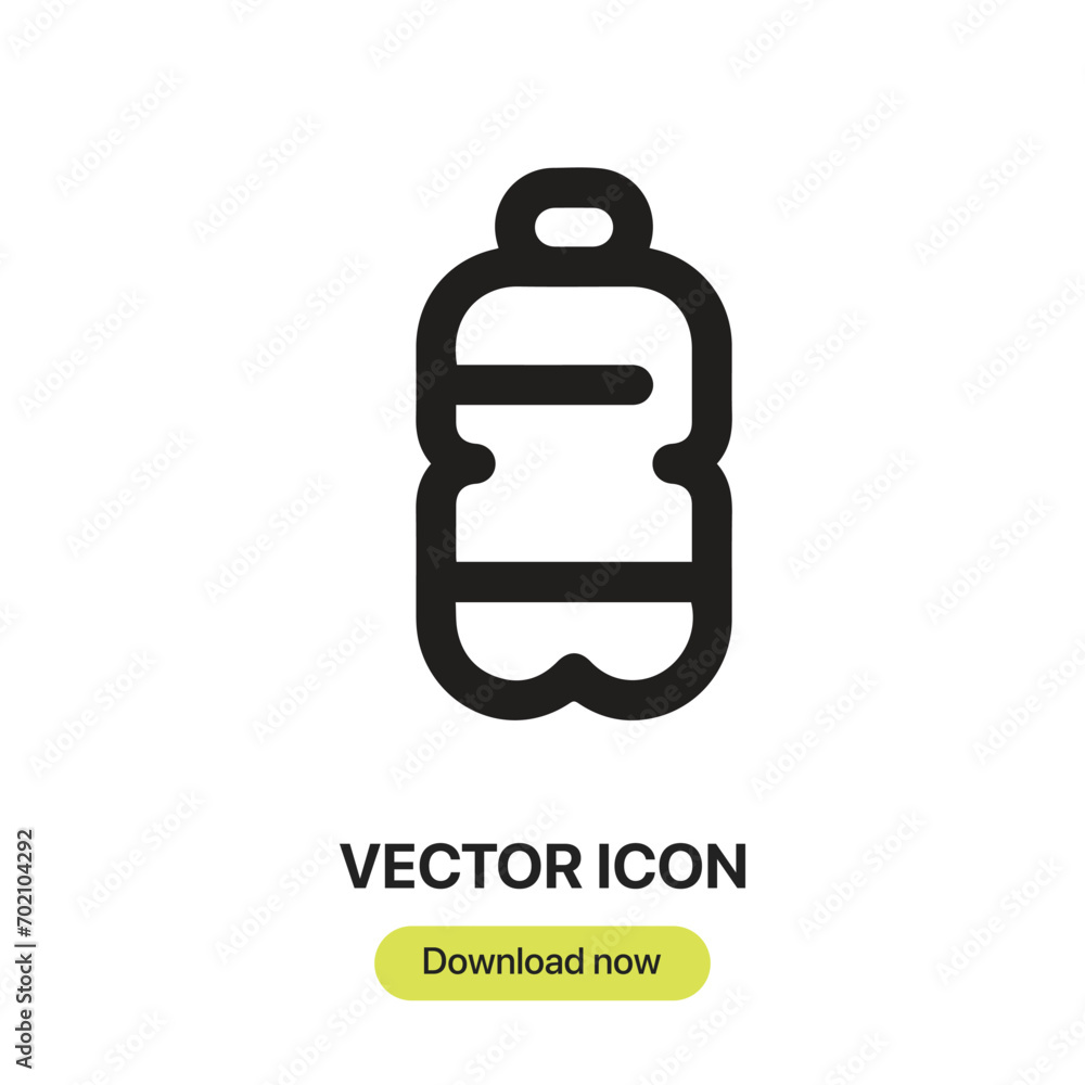 Leinwandbilder Softdrink icon vector. Linear-style sign for mobile concept and web design. Softdrink symbol illustration. Pixel vector graphics - Vector.