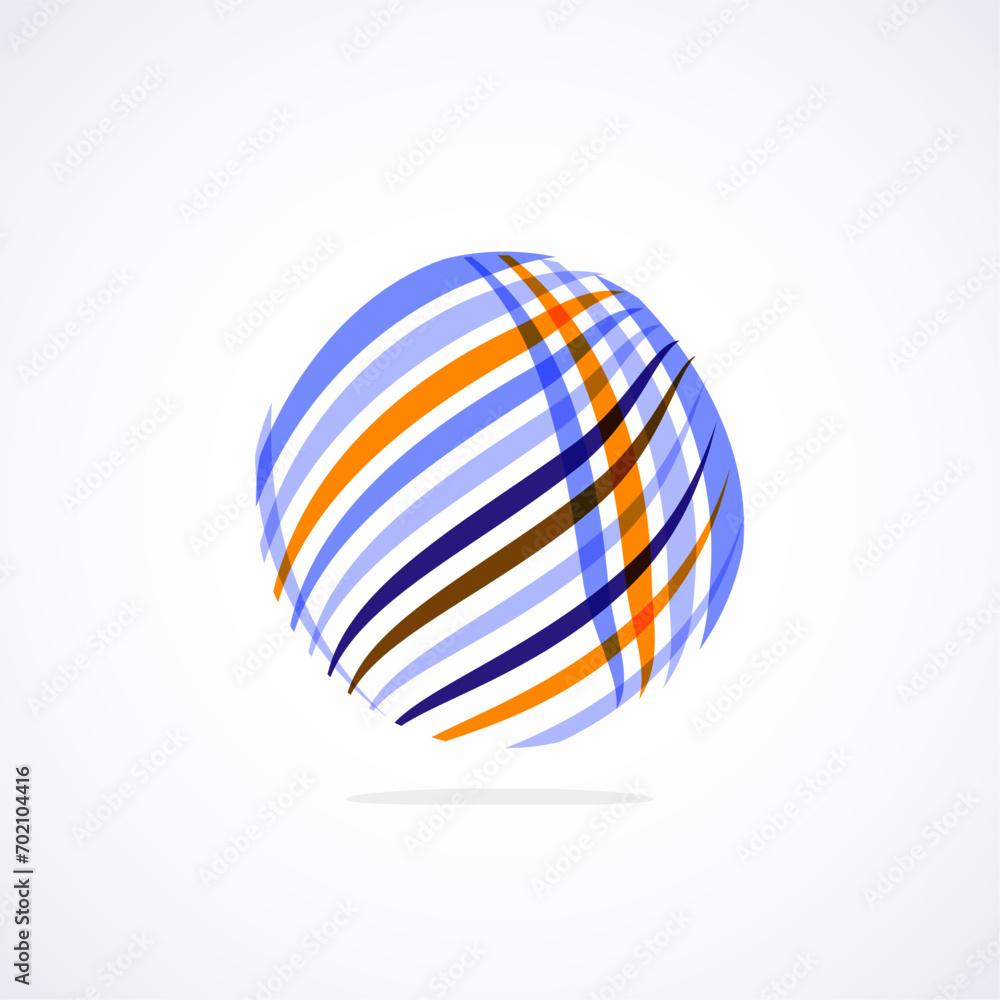 Poster Abstract circle logo - minimalist emblem, timeless and universal shape of circle. Unique logo represent range of brands and concepts, encapsulating simplicity and creativity in single, iconic image