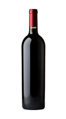 Elegant bottle of red wine isolated on transparent background,png file