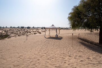 Bab Al Shams empty quarter seamless desert sahara in Dubai UAE middle east with wind paths and sand...