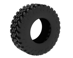 Offroad tire isolated on background. 3d rendering - illustration